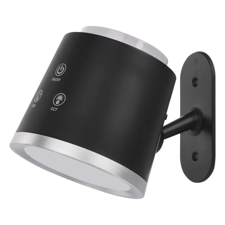 LED prigušiva punjiva stona lampa 4u1 LED/6W/3,7V 3000K/4000K/6500K 1500mAh crna