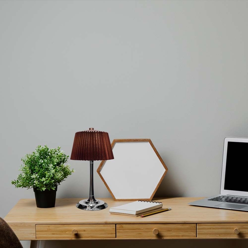 LED prigušiva punjiva dodirna stona lampa LED/1,5W/5V 3000/4000/6000K 1800 mAh smeđa