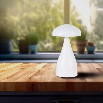 LED stona lampa — prigušiva, punjiva, sa dodirnim upravljanjem, LED/1W/5V 3000-6000K 1800 mAh, bela