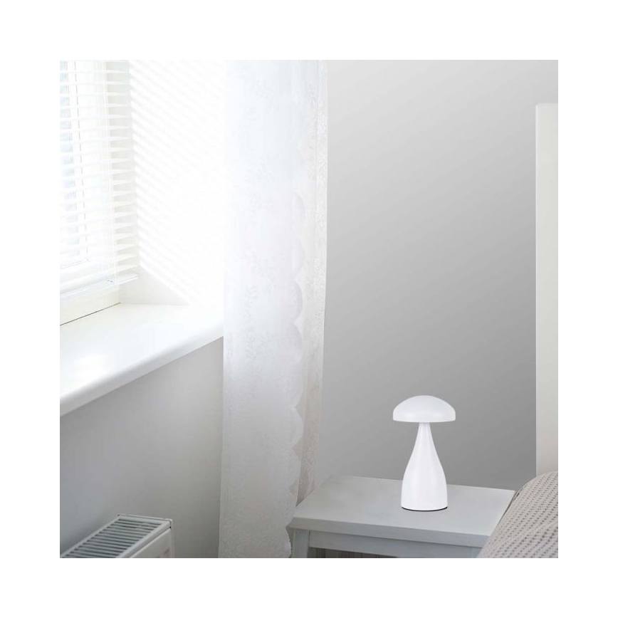 LED stona lampa — prigušiva, punjiva, sa dodirnim upravljanjem, LED/1W/5V 3000-6000K 1800 mAh, bela