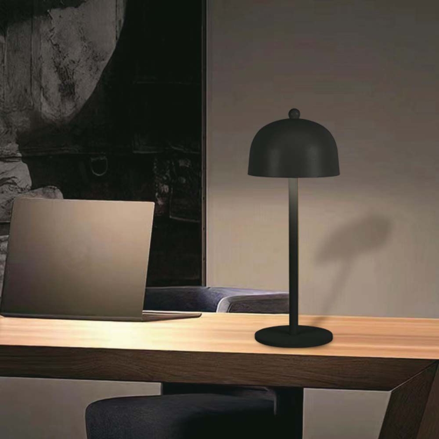 LED prigušiva punjiva dodirna stona lampa LED/1W/5V 3000-6000K 1800 mAh crna