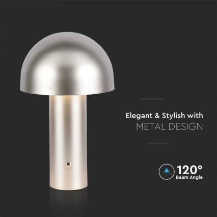 LED prigušiva punjiva dodirna stona lampa LED/1W/5V 3000-6000K 1800 mAh zlatna