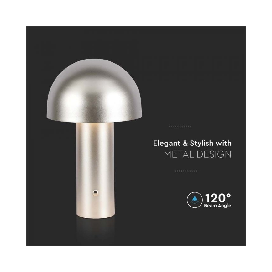 LED prigušiva punjiva dodirna stona lampa LED/1W/5V 3000-6000K 1800 mAh zlatna