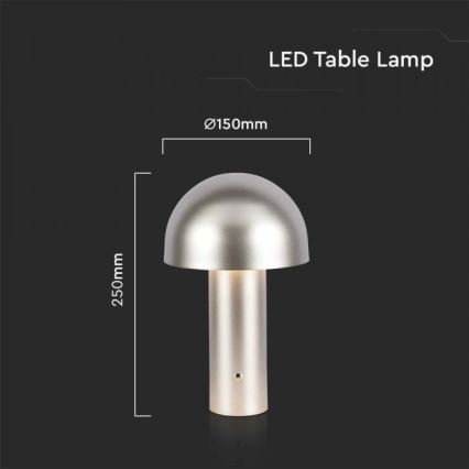LED prigušiva punjiva dodirna stona lampa LED/1W/5V 3000-6000K 1800 mAh zlatna