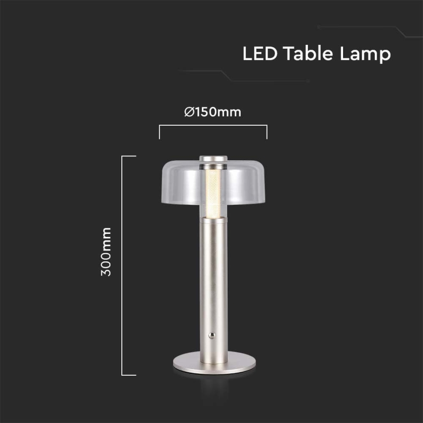 LED prigušiva punjiva dodirna stona lampa LED/1W/5V 3000K 1800 mAh zlatna