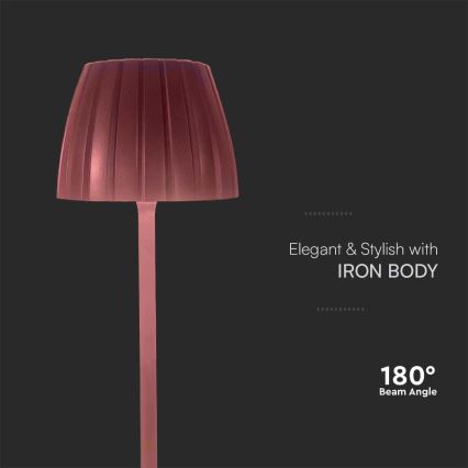 LED prigušiva punjiva dodirna stona lampa LED/2,7W/5V 3000/4000/6000K 1800 mAh braon