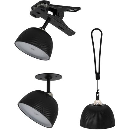 LED prigušiva punjiva stona lampa 4u1 LED/3,5W/5V 3000/4000/6500K IP54 1800 mAh crna