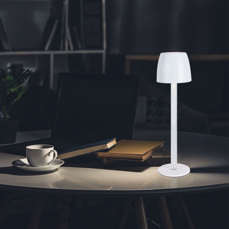 LED prigušiva punjiva dodirna stona lampa LED/3W/5V 3000K 1800 mAh bela