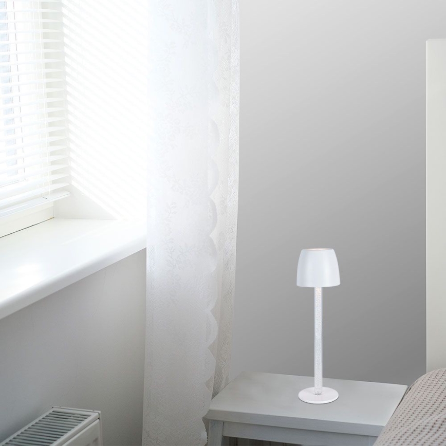 LED prigušiva punjiva dodirna stona lampa LED/3W/5V 3000K 1800 mAh bela