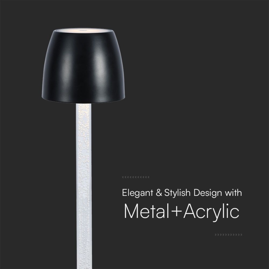 LED prigušiva punjiva dodirna stona lampa LED/3W/5V 3000K 1800 mAh bela