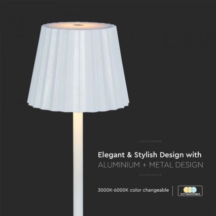 LED prigušiva punjiva dodirna stona lampa LED/4W/5V 3000-6000K 1800 mAh bela