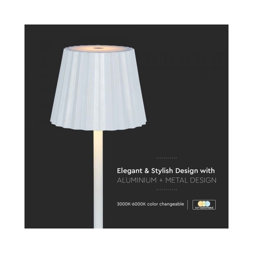 LED prigušiva punjiva dodirna stona lampa LED/4W/5V 3000-6000K 1800 mAh bela