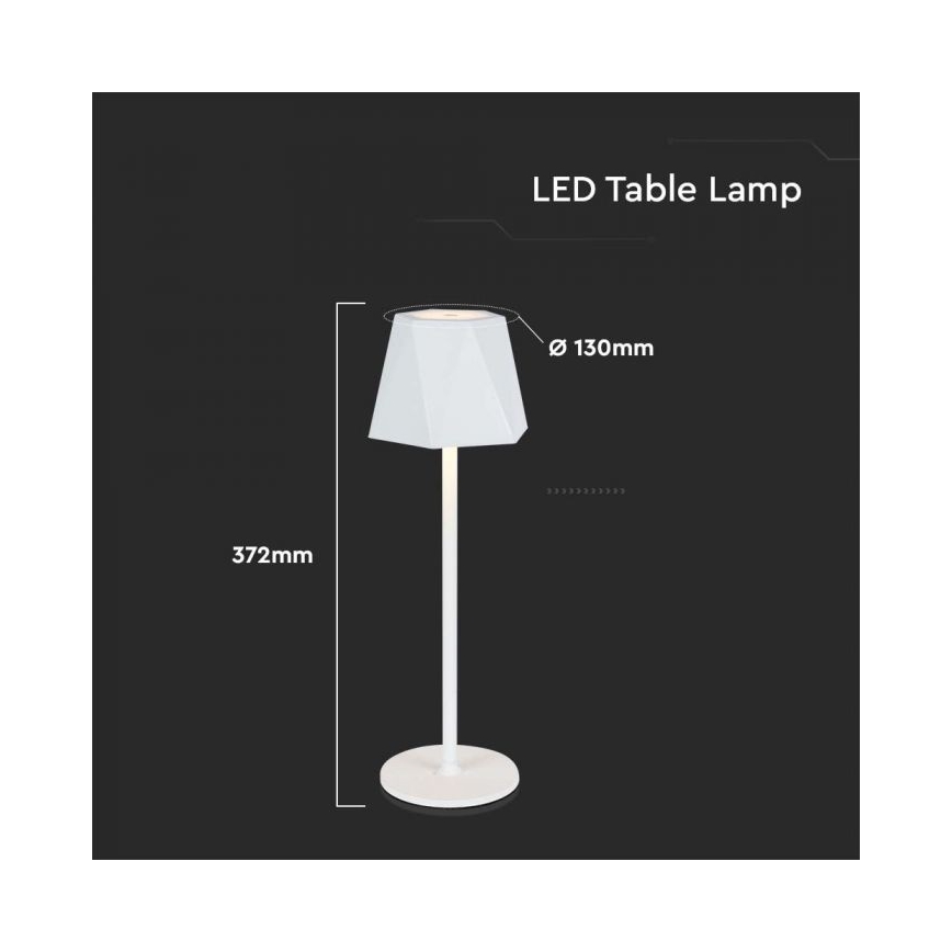 LED prigušiva punjiva dodirna stona lampa LED/4W/5V 3000-6000K 1800 mAh bela
