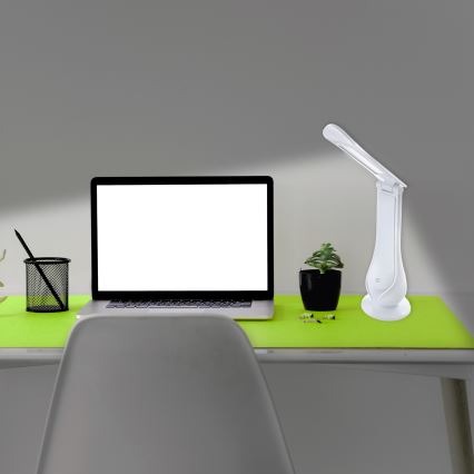 LED prigušiva punjiva stona lampa LILLY LED/4W/5V 1200 mAh bela