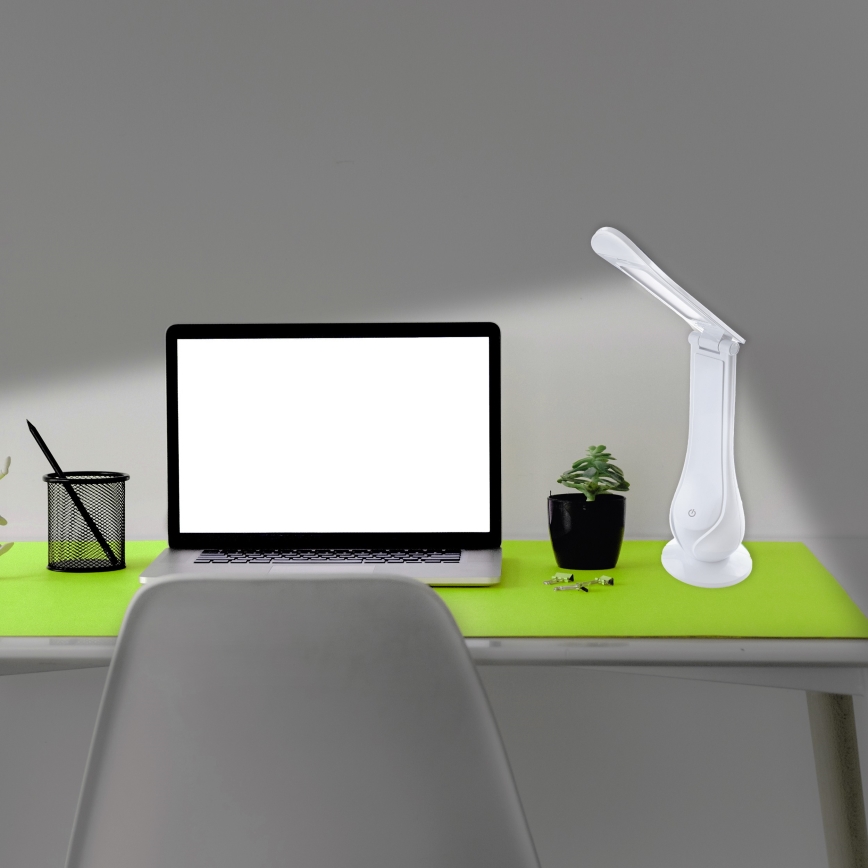 LED prigušiva punjiva stona lampa LILLY LED/4W/5V 1200 mAh bela