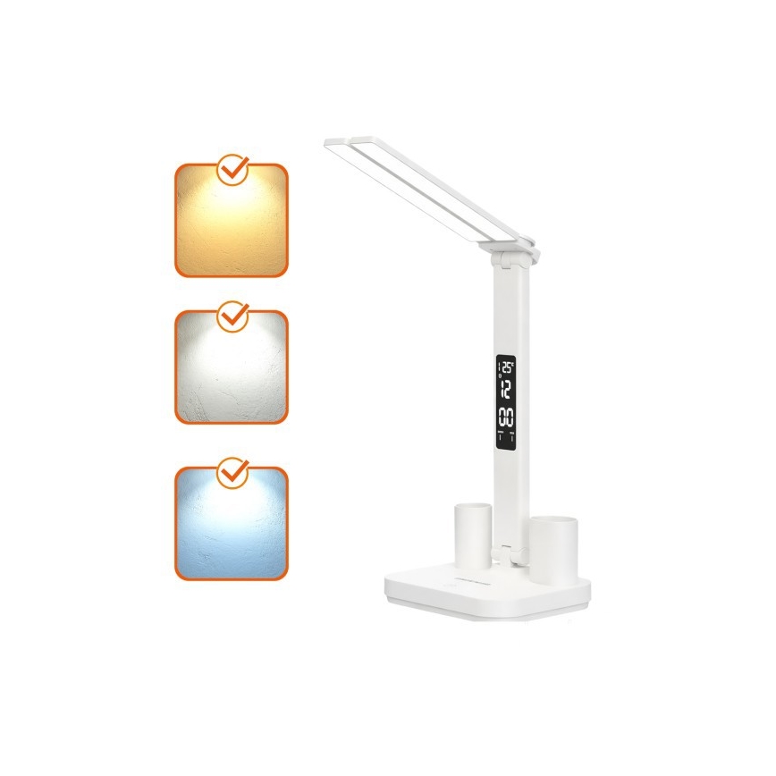 LED prigušiva punjiva stona lampa NOBLITE P LED/5W/5V 3000/4000/6000K 2200 mAh bela