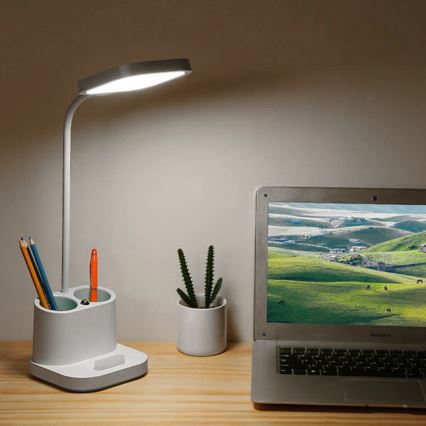 LED prigušiva punjiva stona lampa sa držačem i powerbankom LED/5W/5V 2400mAh