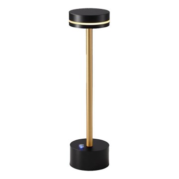 LED prigušiva punjiva stona lampa SAM LED/5W/5V 3600 mAh crna/zlatna