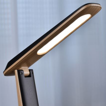 LED prigušiva punjiva stona lampa TOP LED/4W/5V 1800 mAh 3000/4000/5000K braon/crna