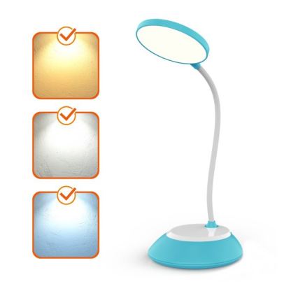 LED prigušiva punjiva stona lampa VISUA LED/5W/5V 3000-5000K 1200 mAh plava
