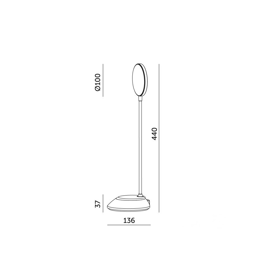 LED prigušiva punjiva stona lampa VISUA LED/5W/5V 3000-5000K 1200 mAh ružičasta