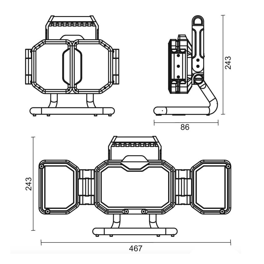LED prigušiva radno svetlo LED/50W/5V 12000 mAh IP54