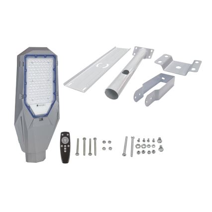 LED prigušiva reflektor sa senzorom za sumrak i solarnim panelom LED/200W/20000 mAh 6500K IP65 siva