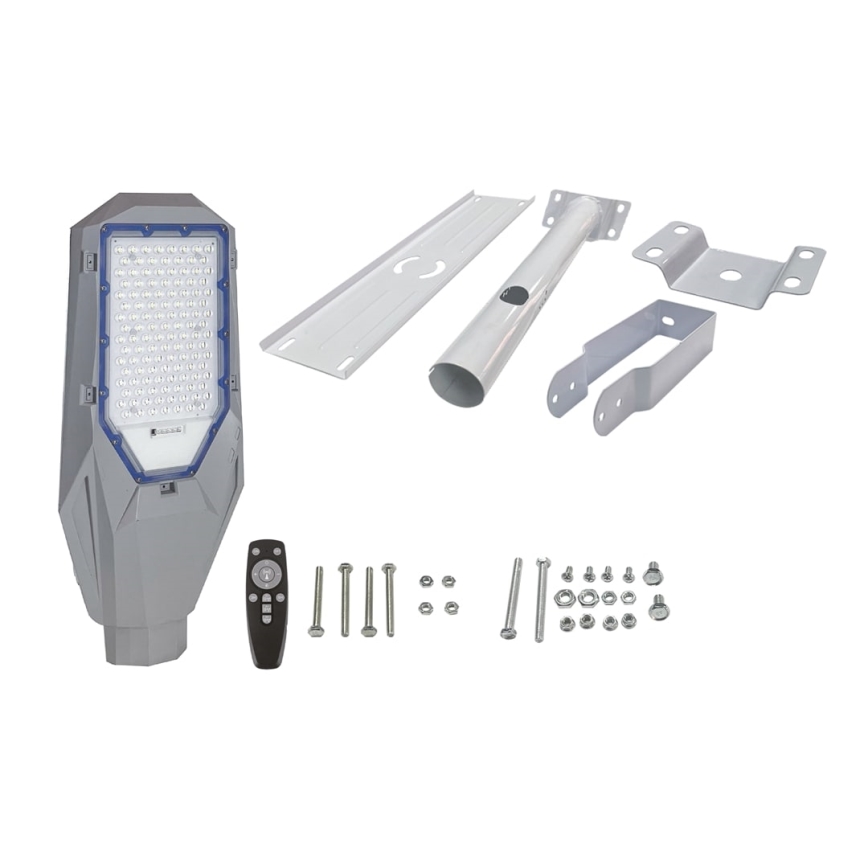 LED prigušiva reflektor sa senzorom za sumrak i solarnim panelom LED/200W/20000 mAh 6500K IP65 siva