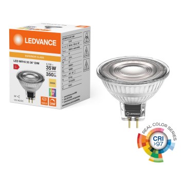 LED prigušiva reflektorna sijalica MR16 GU5,3/5,3W/12V 3000K 36° CRI 97 - Ledvance