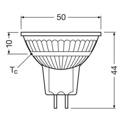 LED prigušiva reflektorska sijalica MR16 GU5,3/6,6W/12V 4000K 36° CRI 97 - Ledvance