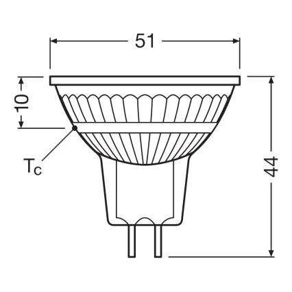 LED prigušiva reflektorska sijalica MR16 GU5,3/5,3W/12V 2700K 36° CRI 97 - Ledvance