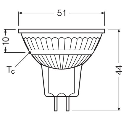 LED prigušiva reflektorna sijalica MR16 GU5,3/5,3W/12V 3000K 36° CRI 97 - Ledvance