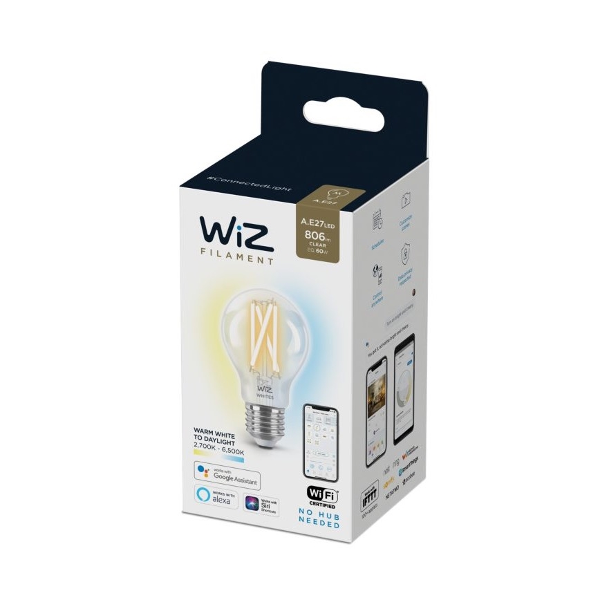 LED prigušiva sijalica FILAMENT A60 E27/6,7W/230V 2700-6500K CRI 90 Wi-Fi - WiZ