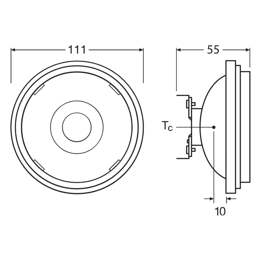 LED prigušiva sijalica AR111 G53/7,2W/12V 1800-2700K 24° CRI 90 - Ledvance