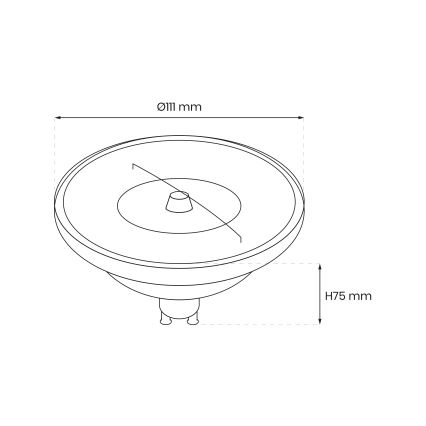 LED prigušiva sijalica AR111 GU10/10,5W/230V 4000K
