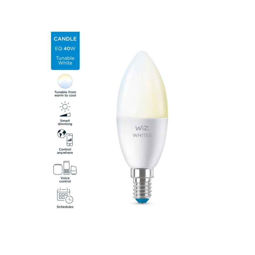 LED prigušiva sijalica C37 E14/4,9W/230V 2700-6500K CRI 90 Wi-Fi - WiZ