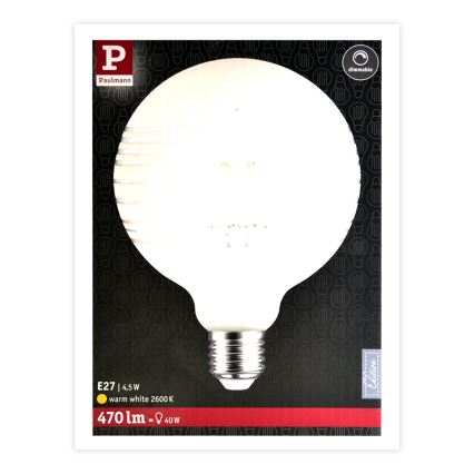 LED prigušiva sijalica CLASSIC G125 E27/4,5W/230V 2600K - Paulmann 28744