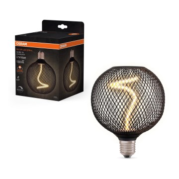 LED prigušiva sijalica DECOR FILAMENT G125 E27/3,5W/230V 1800K crna - Osram