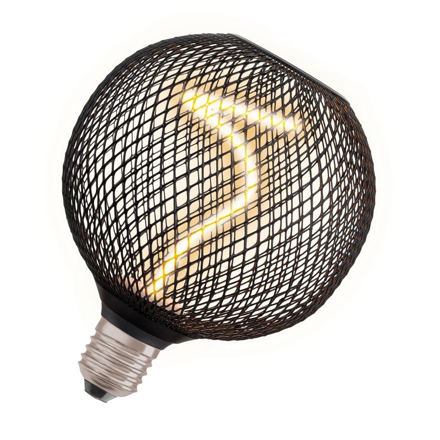 LED prigušiva sijalica DECOR FILAMENT G125 E27/3,5W/230V 1800K crna - Osram