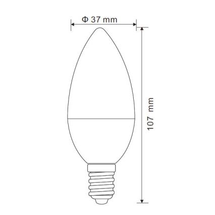 LED prigušiva sijalica E14/5W/230V 4000K - Globo