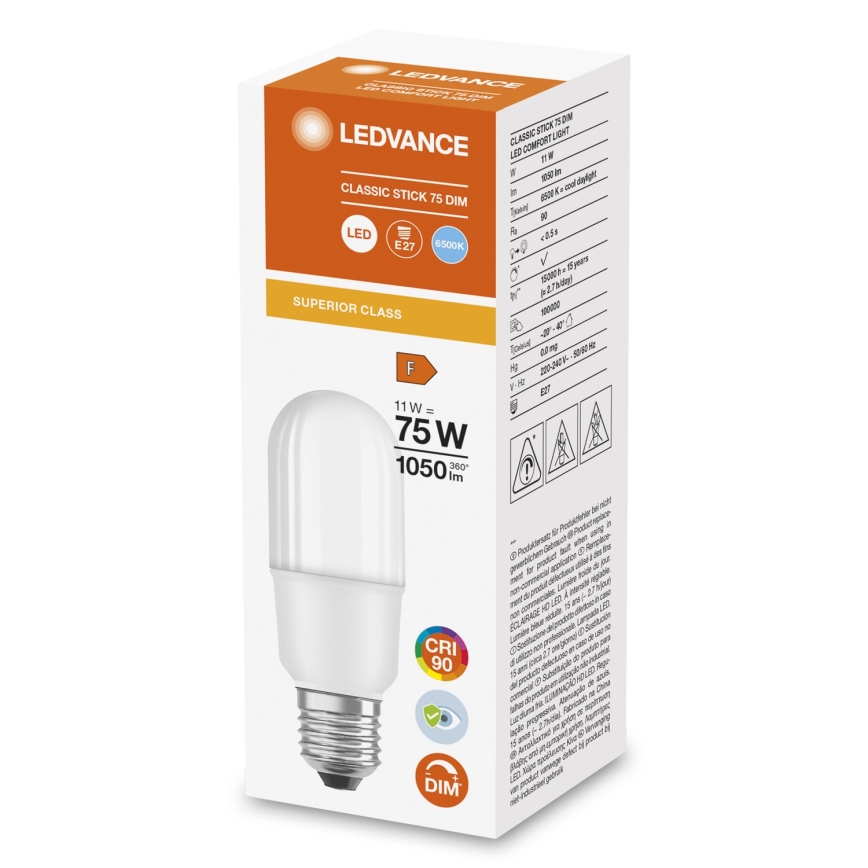 LED prigušiva sijalica E27/11W/230V 6500K CRI 90 - Ledvance