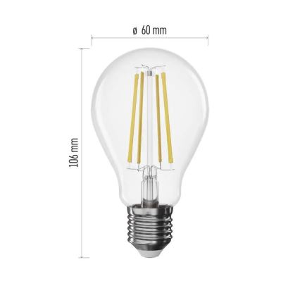 LED prigušiva sijalica FILAMENT A60 E27/7,5W/230V 4000K