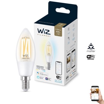 LED prigušiva sijalica FILAMENT C35 E14/4,9W/230V 2700-6500K CRI 90 Wi-Fi - WiZ