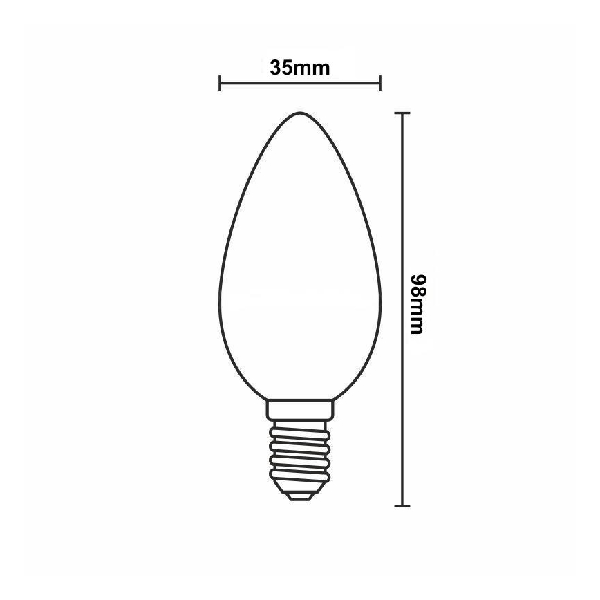 LED prigušiva sijalica FILAMENT C35 E14/6W/230V 3000K