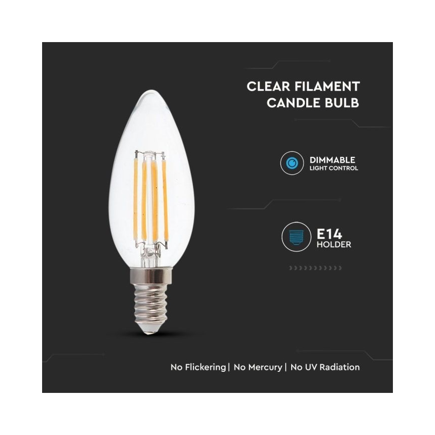 LED prigušiva sijalica FILAMENT E14/4W/230V 3000K