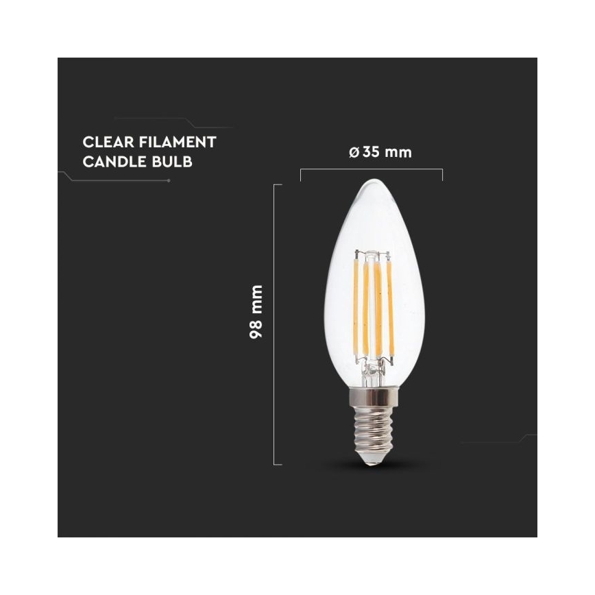 LED prigušiva sijalica FILAMENT E14/4W/230V 3000K