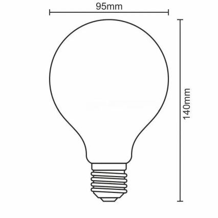 LED prigušiva sijalica FILAMENT G95 E27/11W/230V 3000K