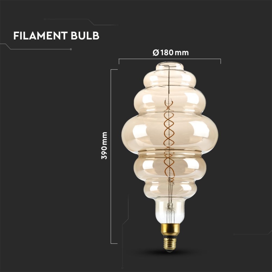 LED prigušiva sijalica FILAMENT S200 E27/8W/230V 1800K