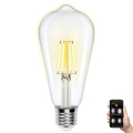 LED prigušiva sijalica FILAMENT ST64 E27/6W/230V 2700-6500K Wi-Fi - Aigostar