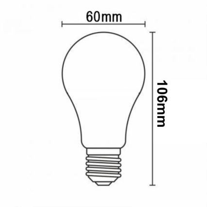 LED prigušiva sijalica FILAMENT VINTAGE A60 E27/12W/230V 2000K